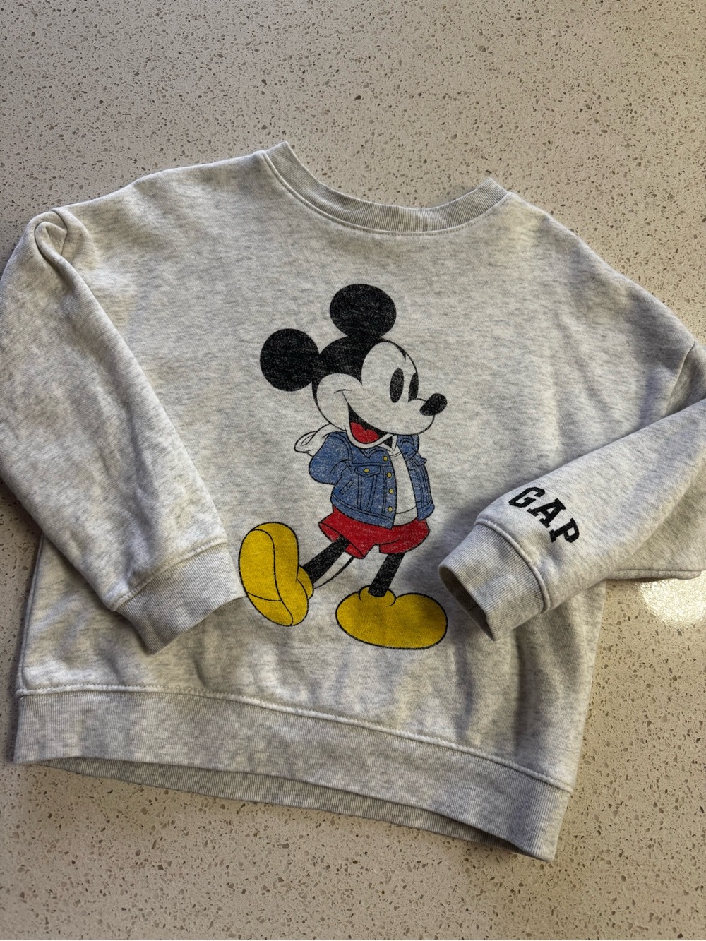GAP Gray Mickey Mouse Sweatshirt with Yellow Shoes